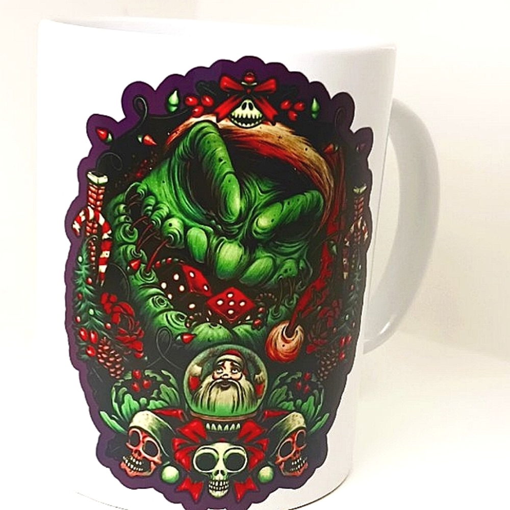 NEW! 15OZ! OOGIE BOOGIE MUG! NIGHTMARE BEFORE CHRISTMAS!